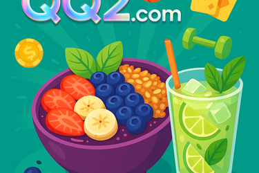 Interface do aplicativo QQ2.com em um smartphone